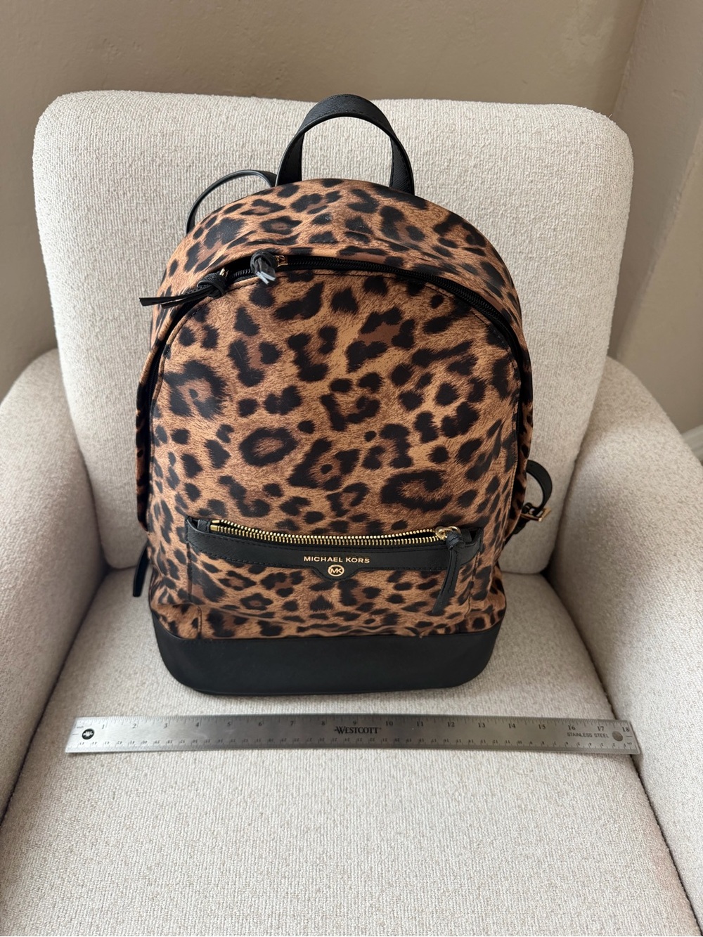 Michael Kors Morgan Leopard Backpack